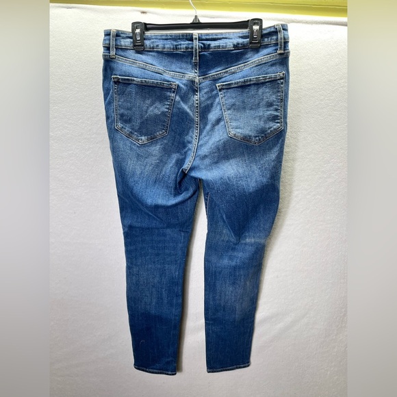 Old Navy Distressed Rockstar Skinny Jeans Womens 14w Plus Blue Denim 2564 - Picture 8 of 9